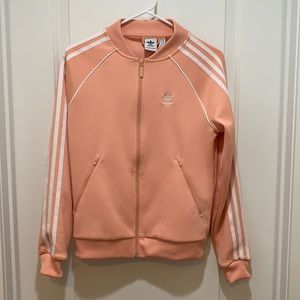 adidas superstar track jacket in pink